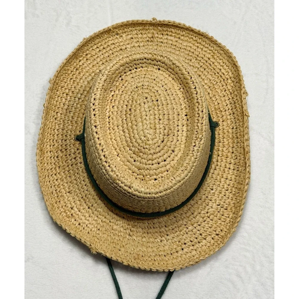 Scala Women's Crocheted Twisted Raffia Outback Beach Sun Hat High End Timeless